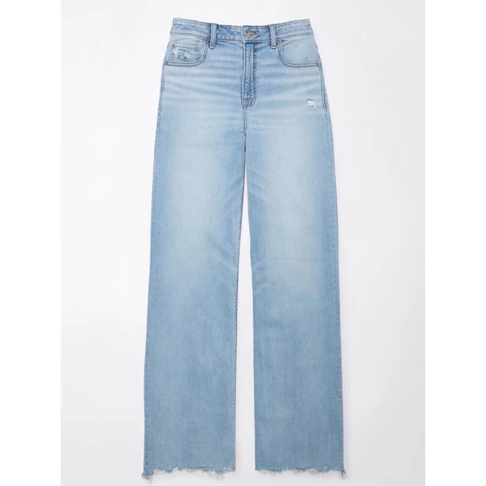 American Eagle Outfitters Light Blue Wide-Leg Jeans